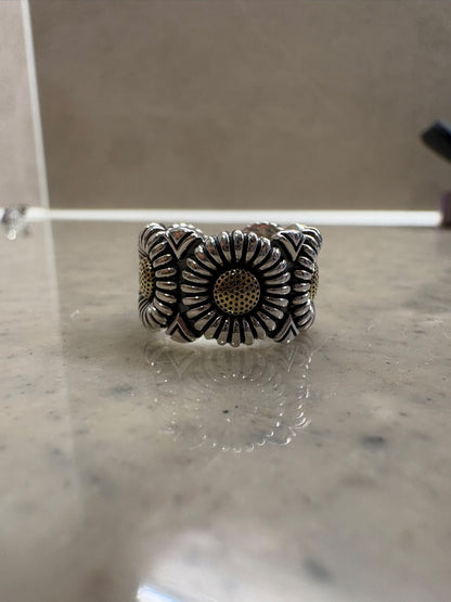 Sunflower silver ring #ass010