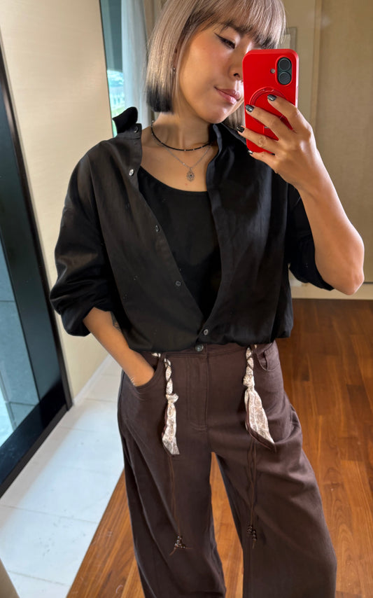 Puff waist two pieces shirt