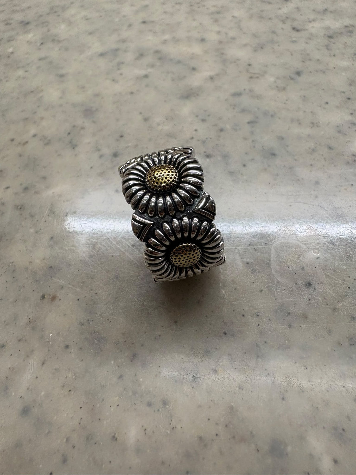 Sunflower silver ring #ass010