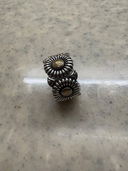Sunflower silver ring #ass010