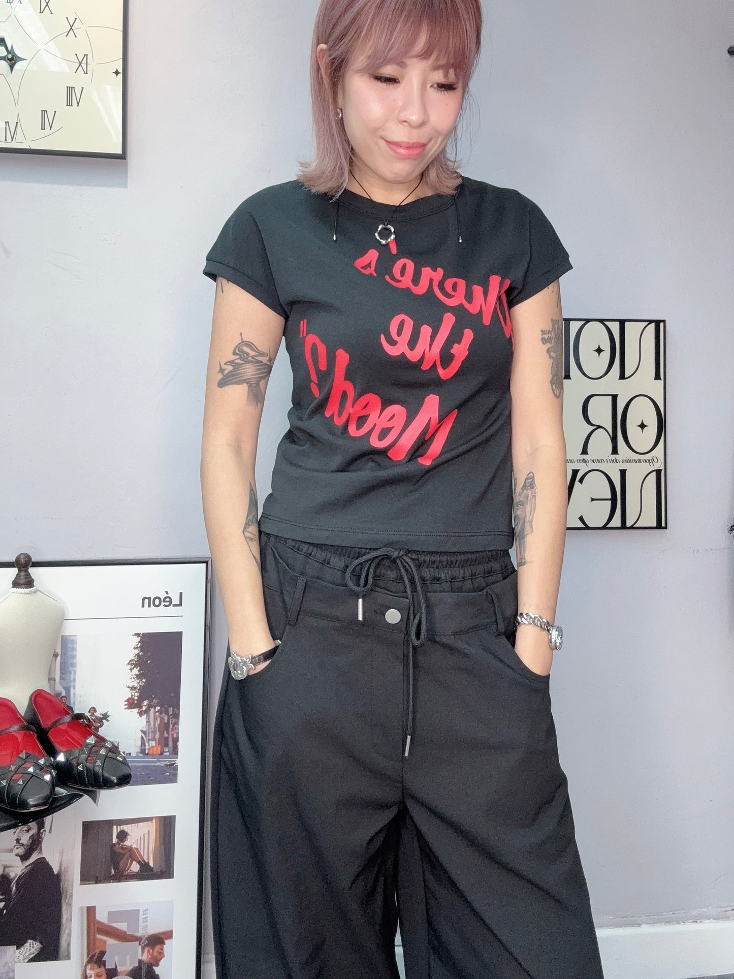 Red words tee #00442