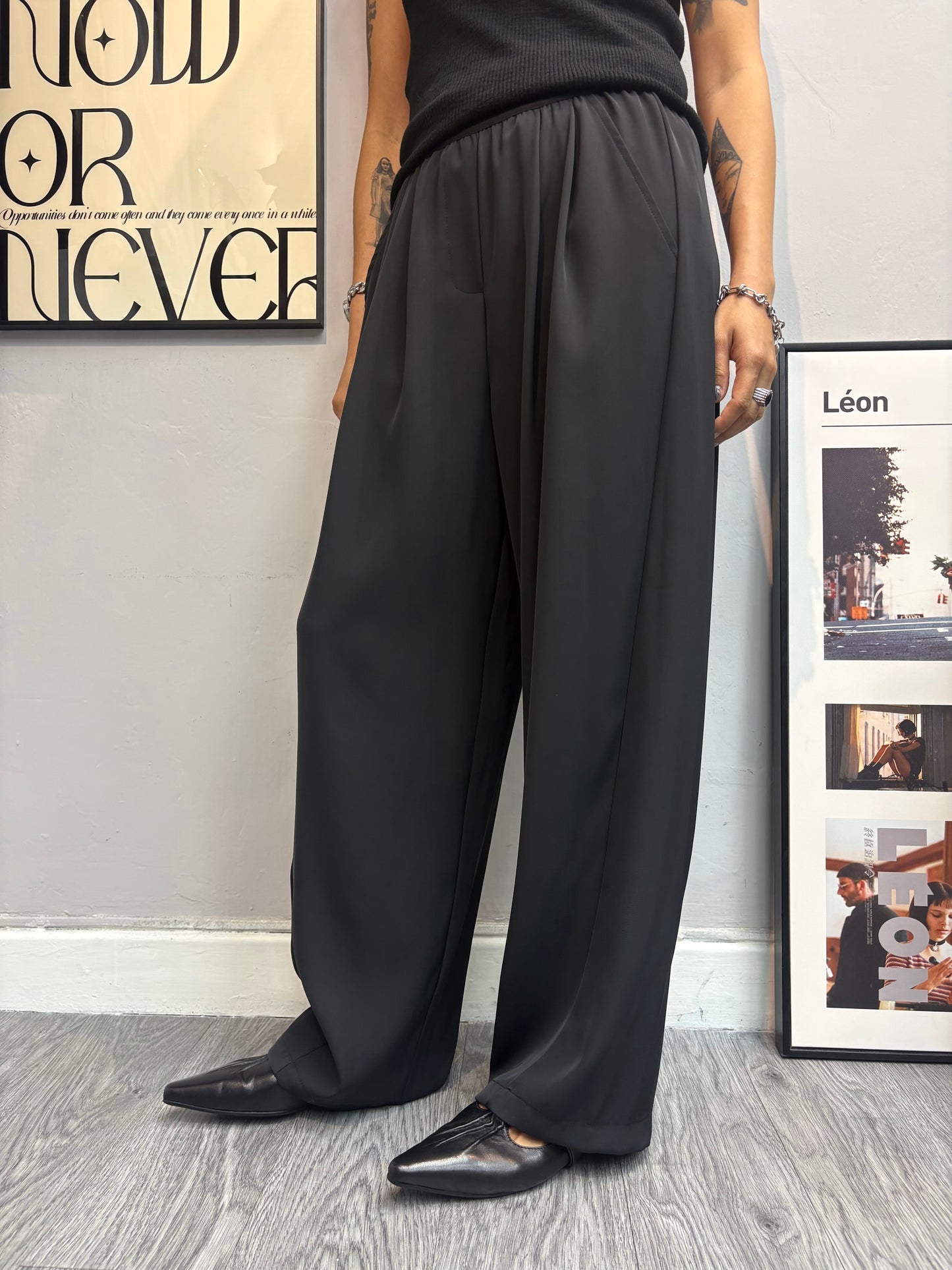 👍🏼Non ironed Chiffon pants #00636
