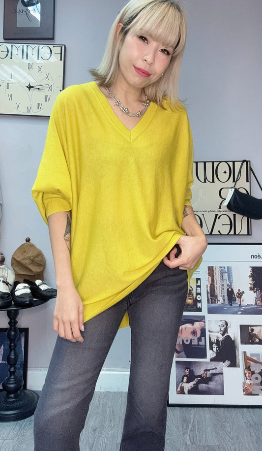 V neck loose knit #00230