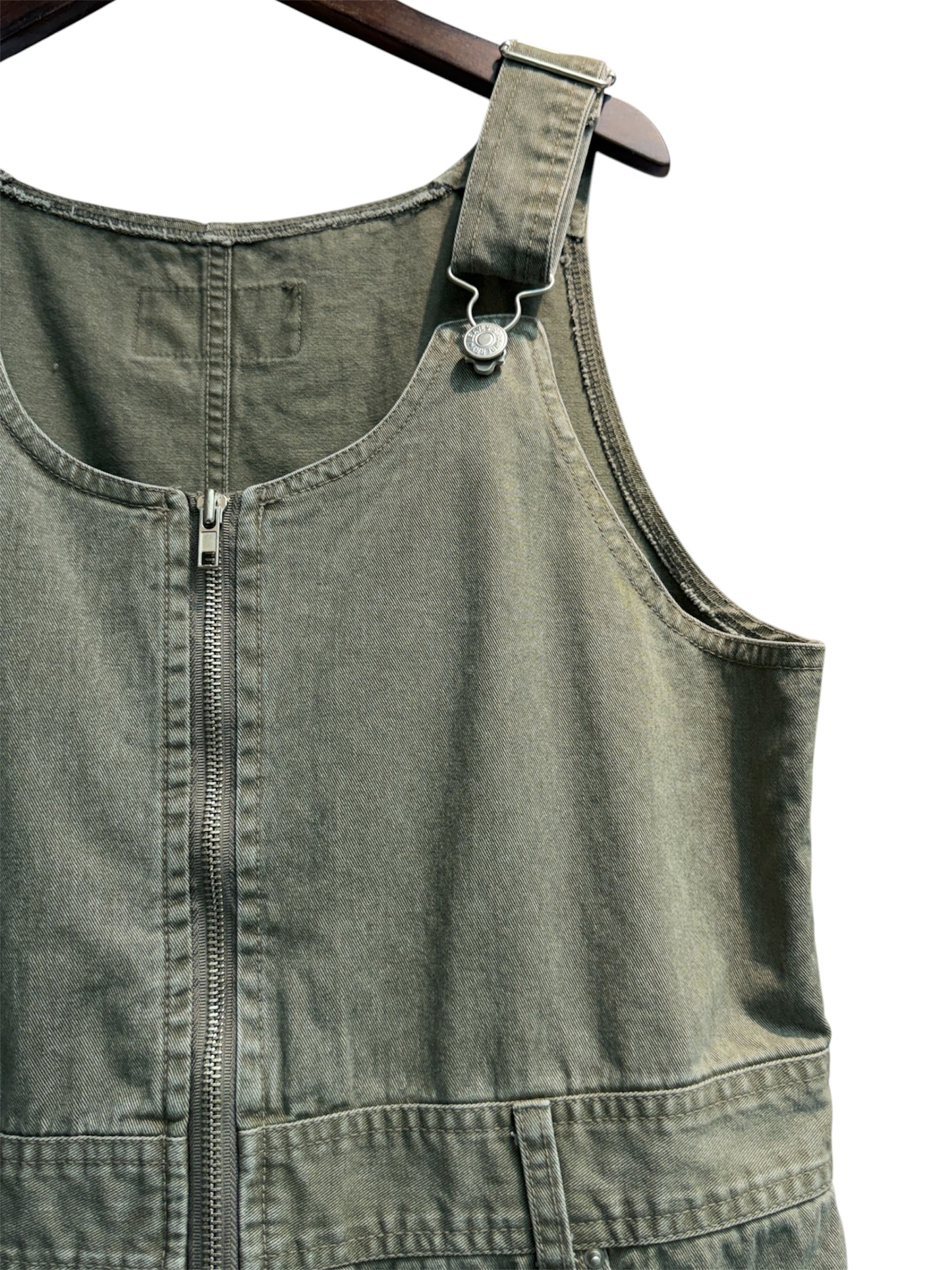 Apron denim dress #00620