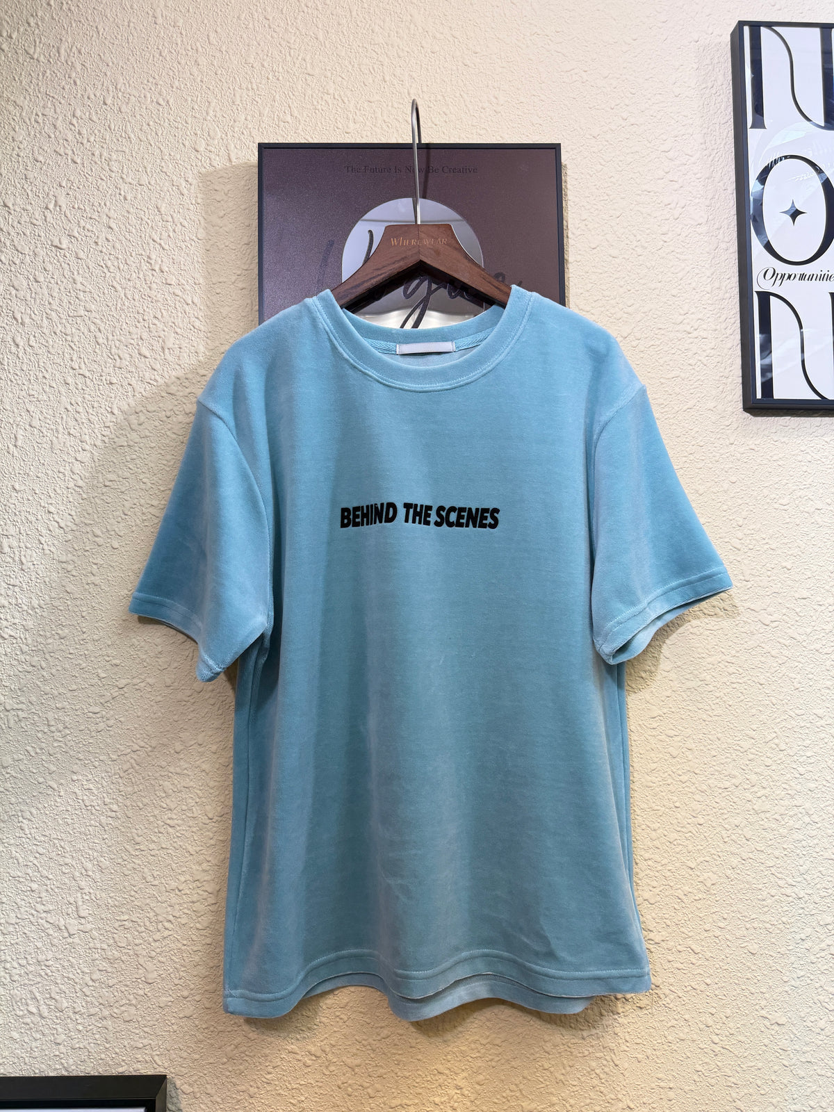 Velvet black words tee #01008