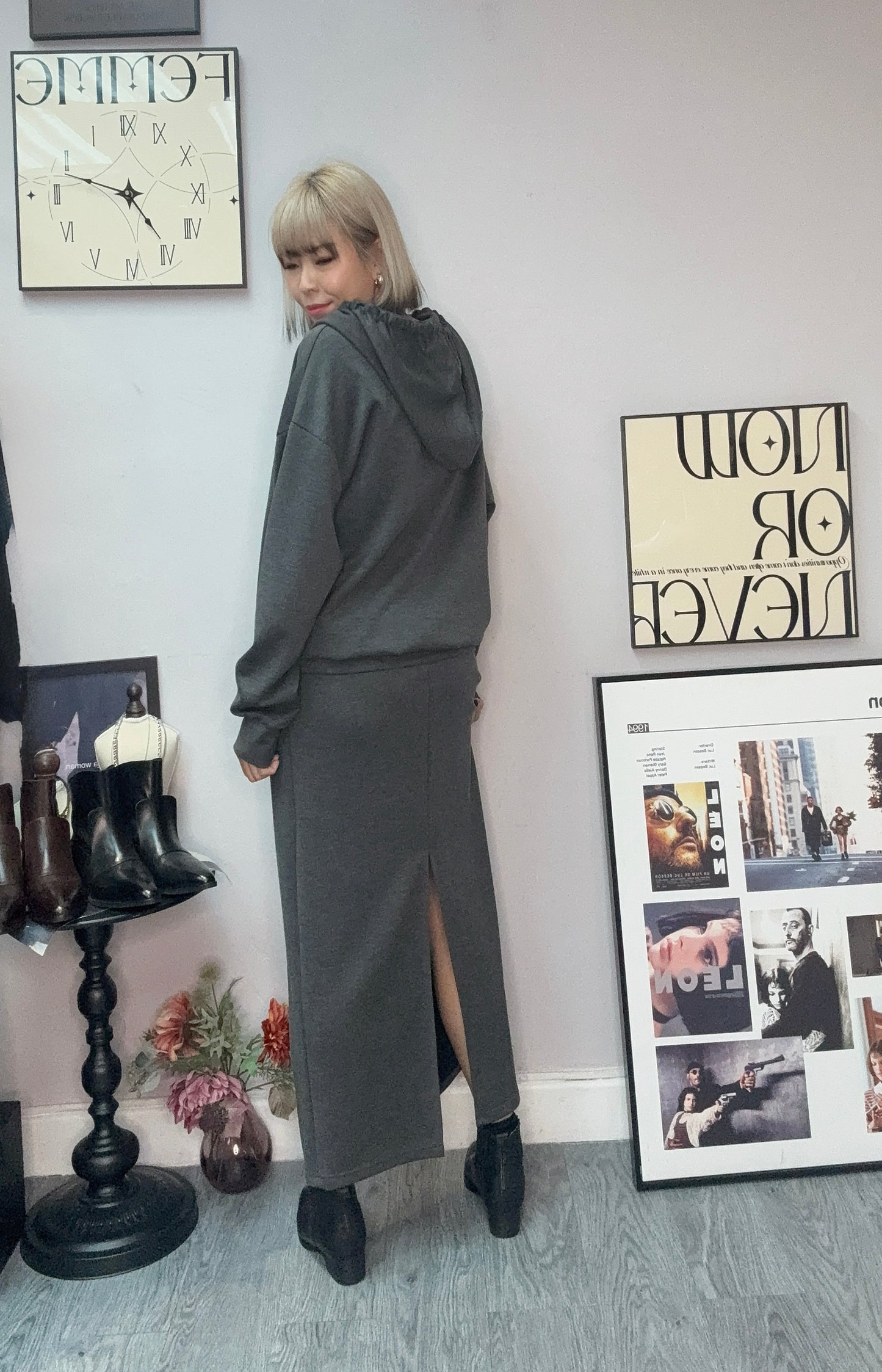 Big collar space cotton  two piece set