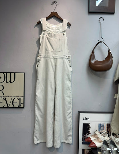 (-30%)striped cotton jumpsuit #00789