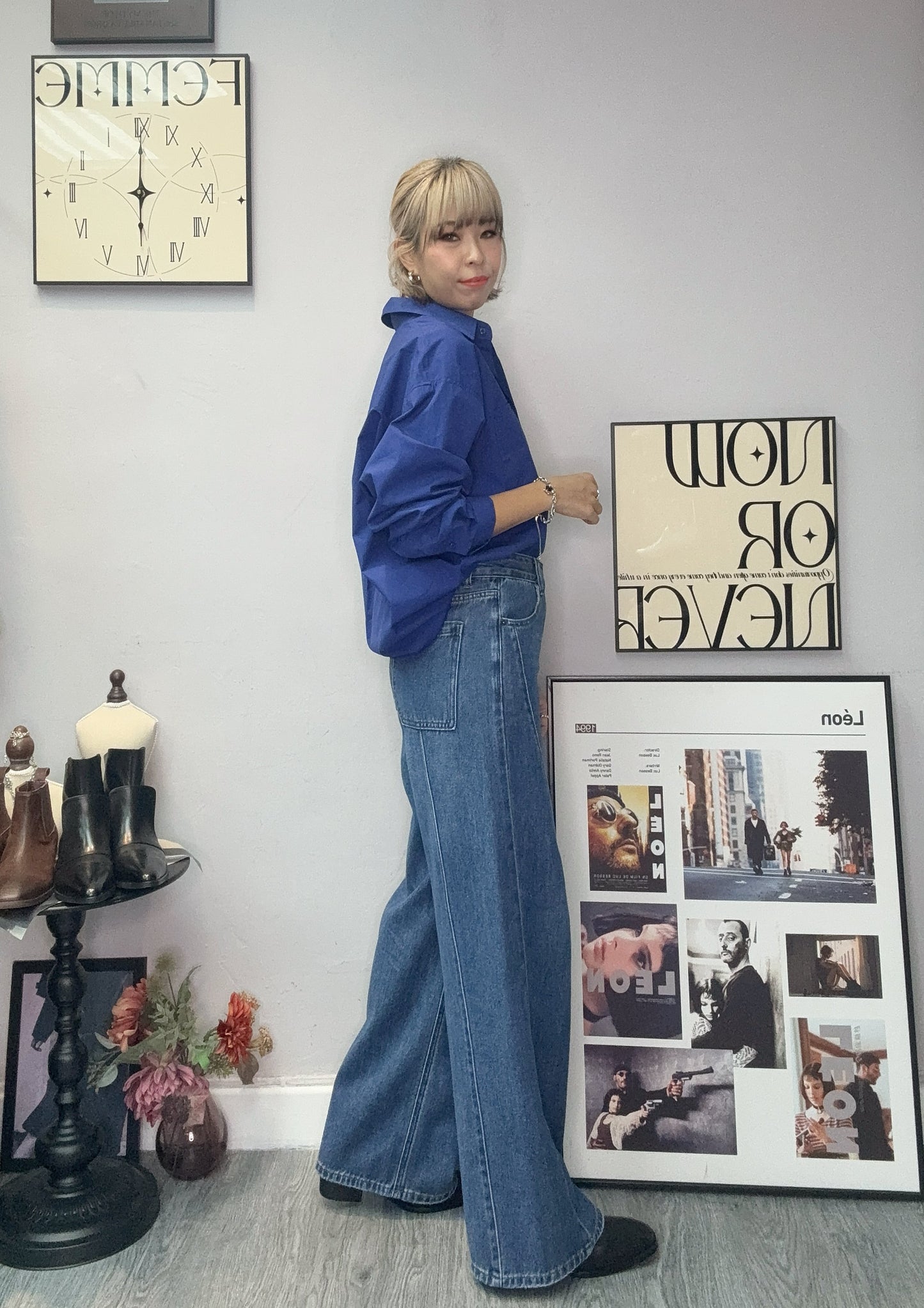 Plain oversize shirt