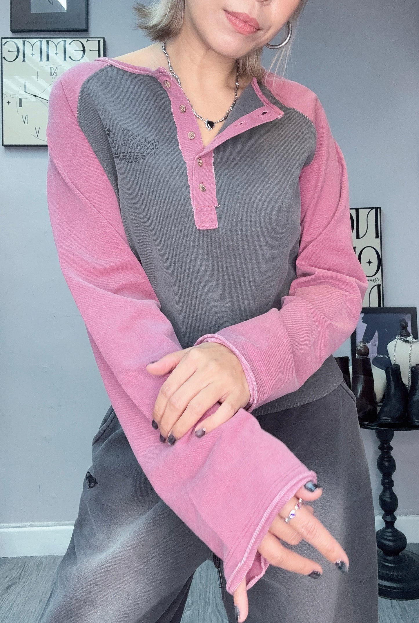 Washing cotton rib top #00124