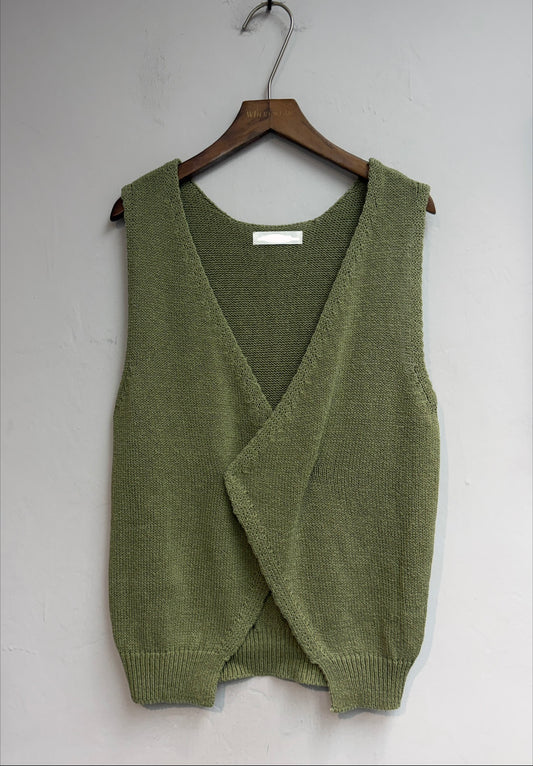 (-30%)Deep v knitted vest outer