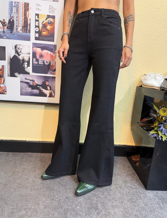 👍Plain slim flare jeans #00925