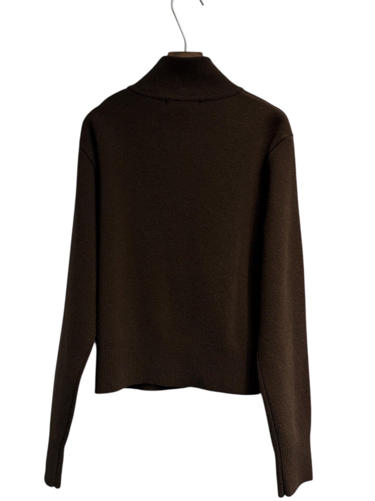 Cashmere X fine wool stand collar zip jacket #00128