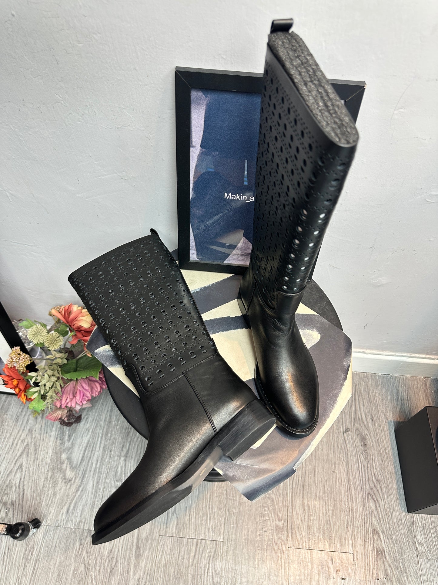 Calf leather boot