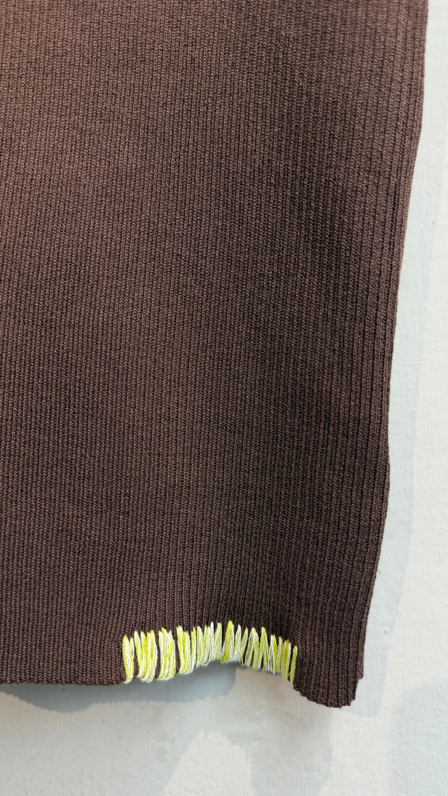 Tweed collar knit tank #00664