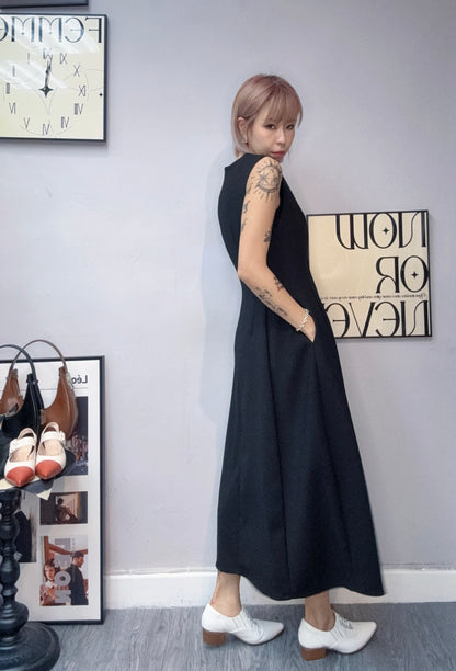 (-30%)Plain vest dress