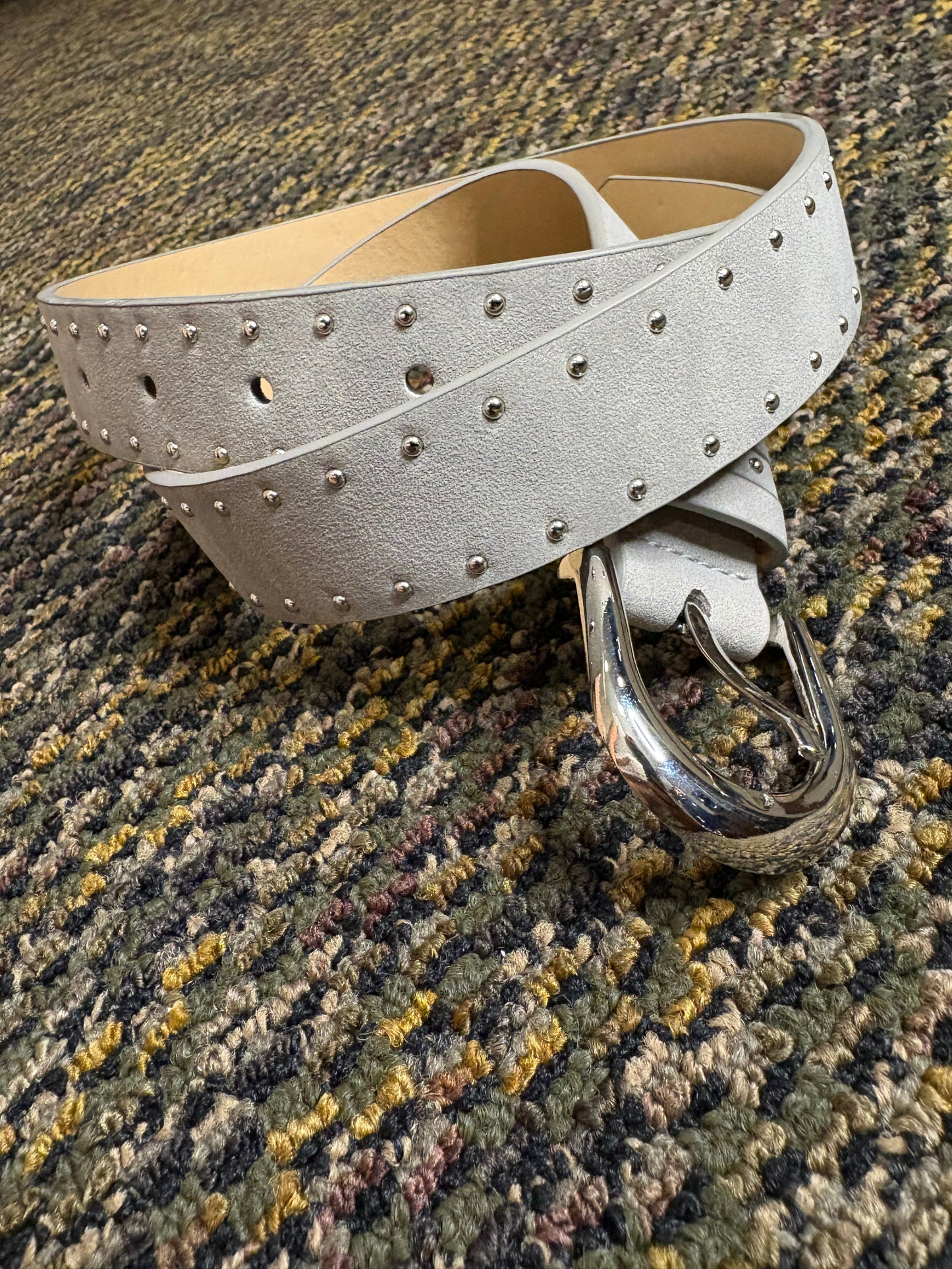 Beans imitation suede belt