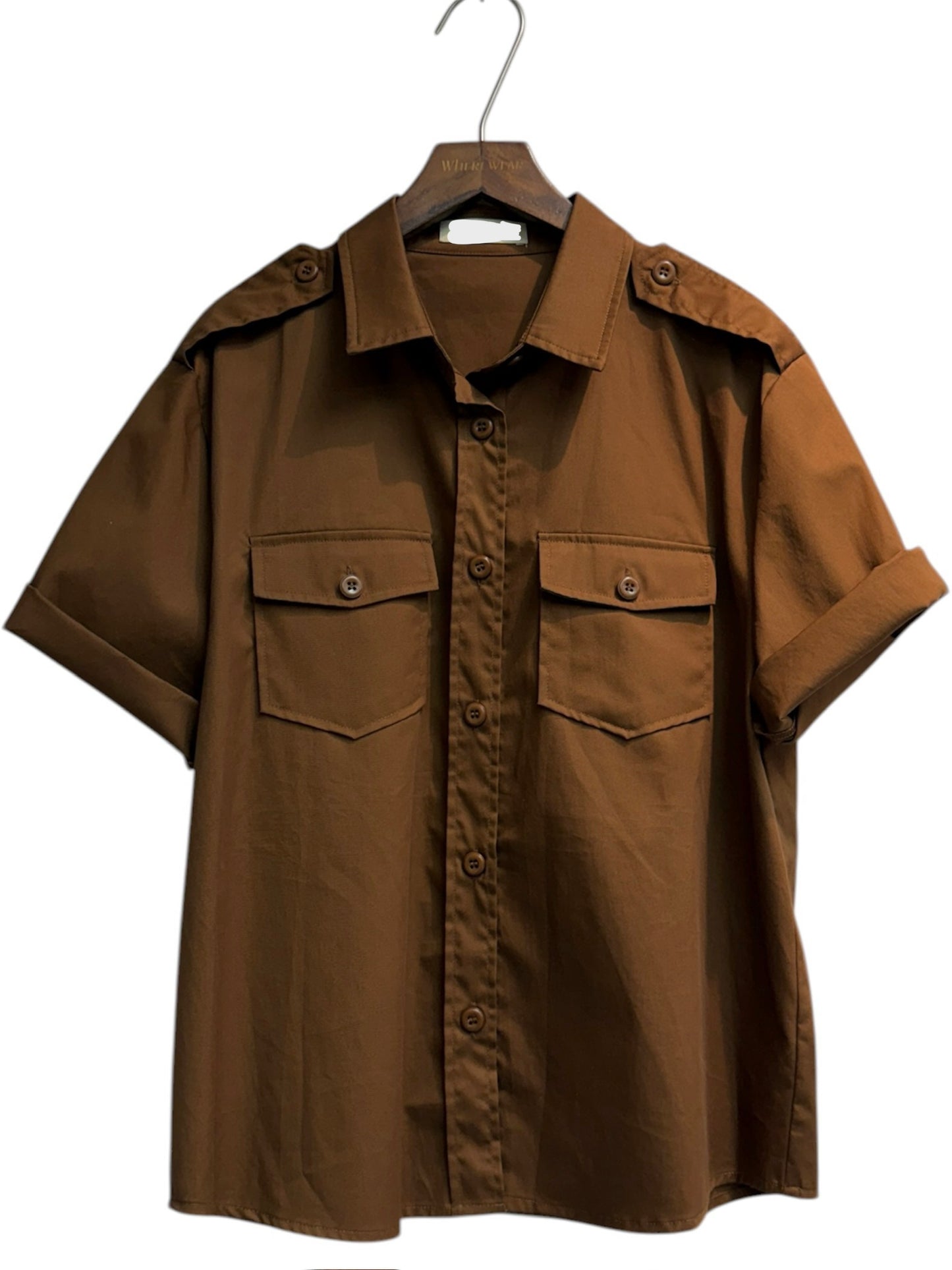 Short sleeves plain shirt outer #00479