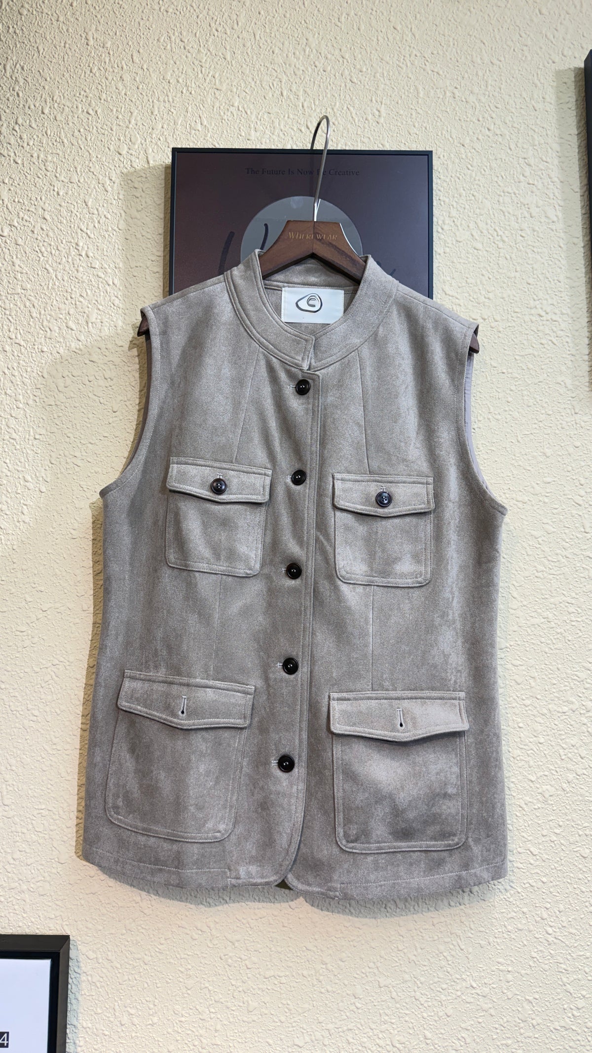 Suede vest outer #00945