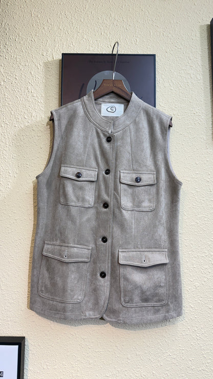 Suede vest outer #00945