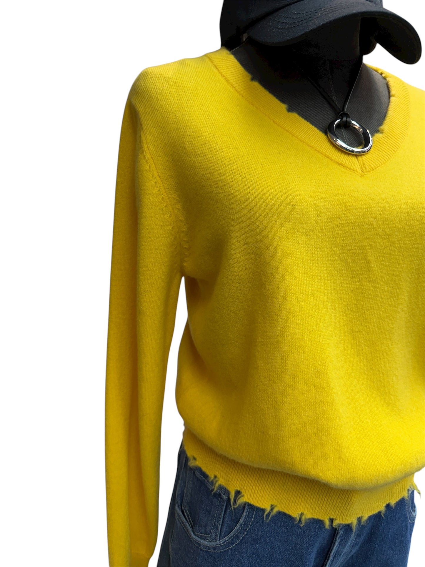 V neck wool top #00039