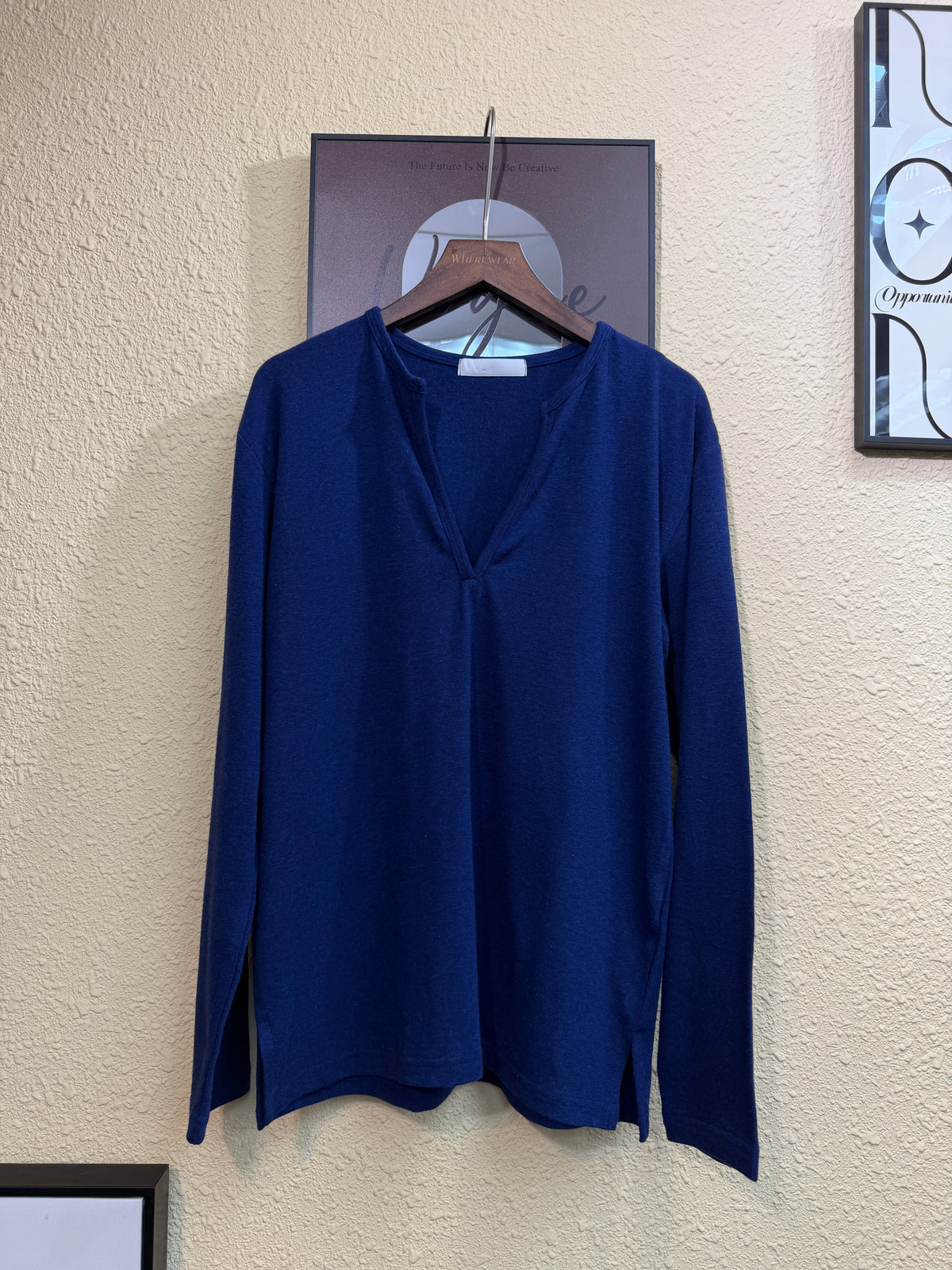 V neck softy mochi tee #01037
