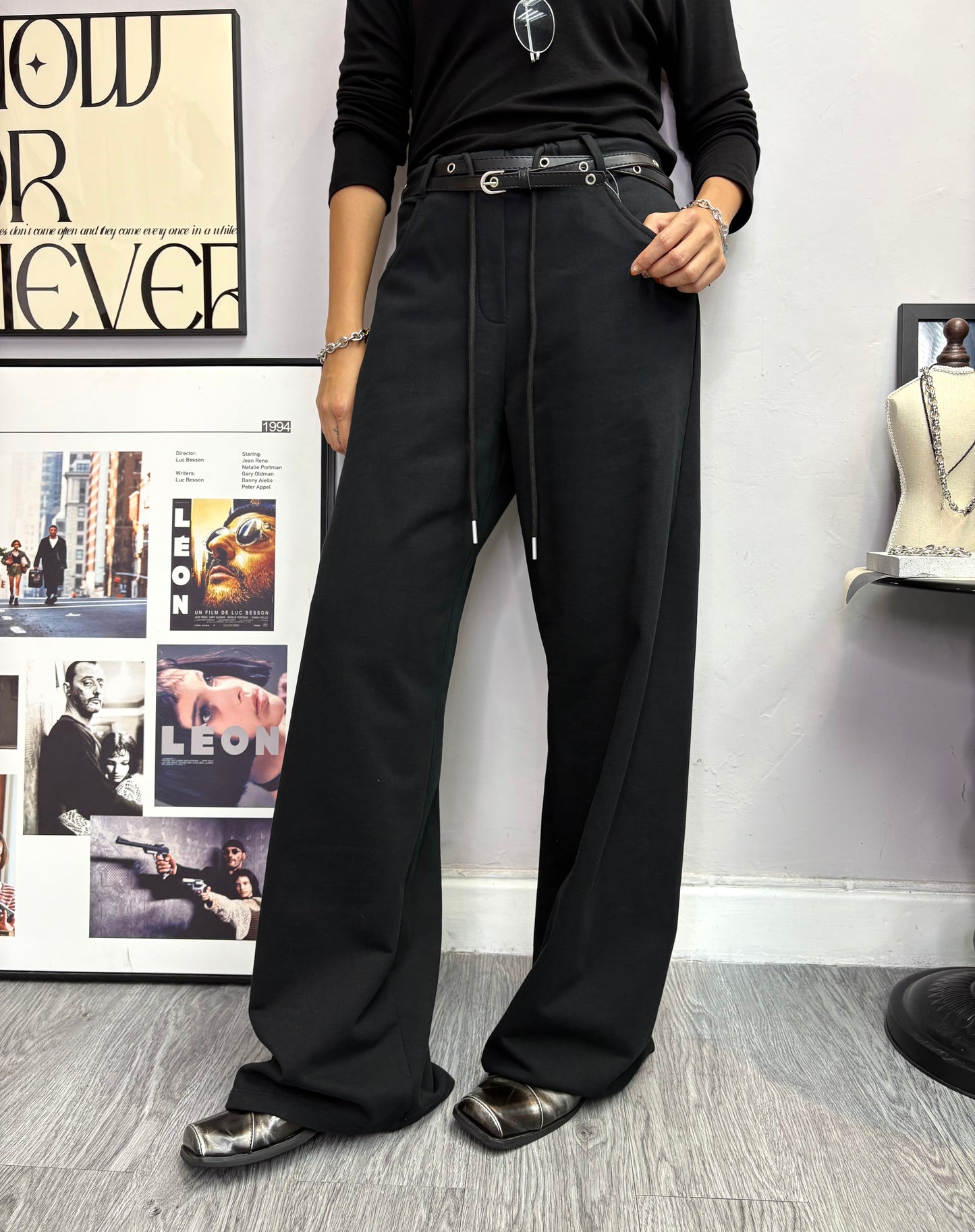 Belt and cotton pants