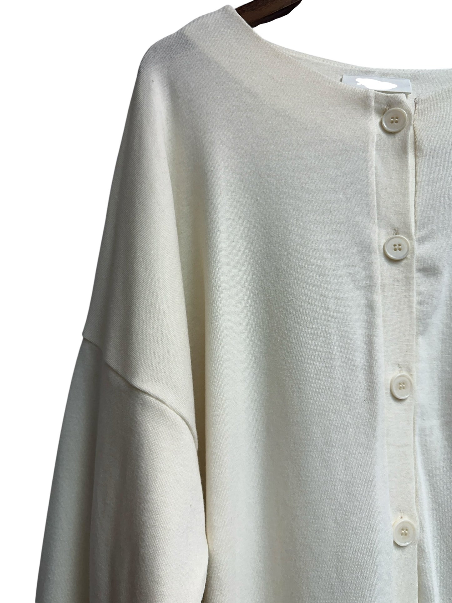 Front button cotton cardigan