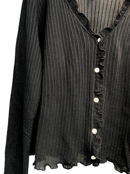 Big v neck knit cardigan #00503