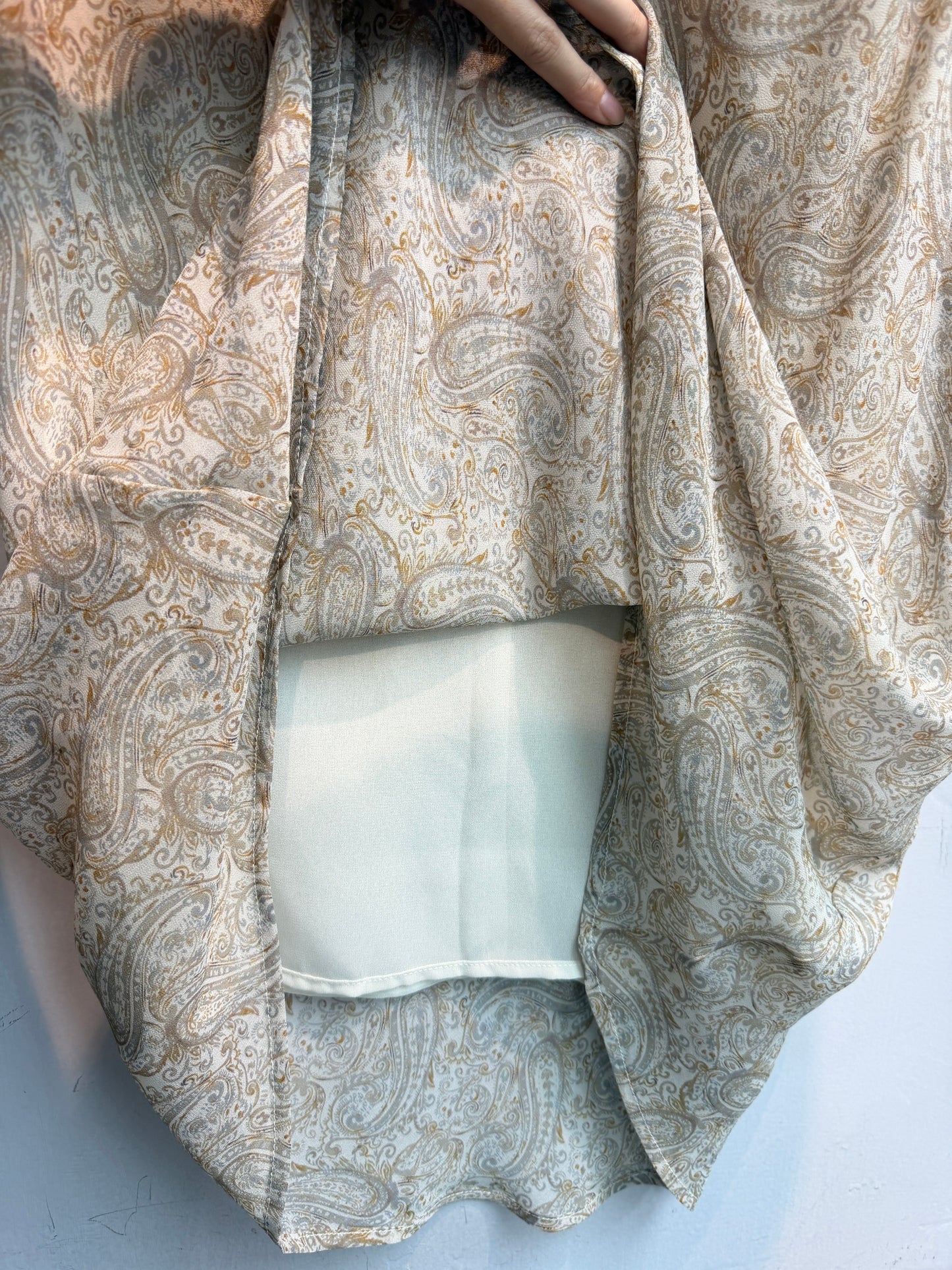 Paisley chiffon skirt #00684