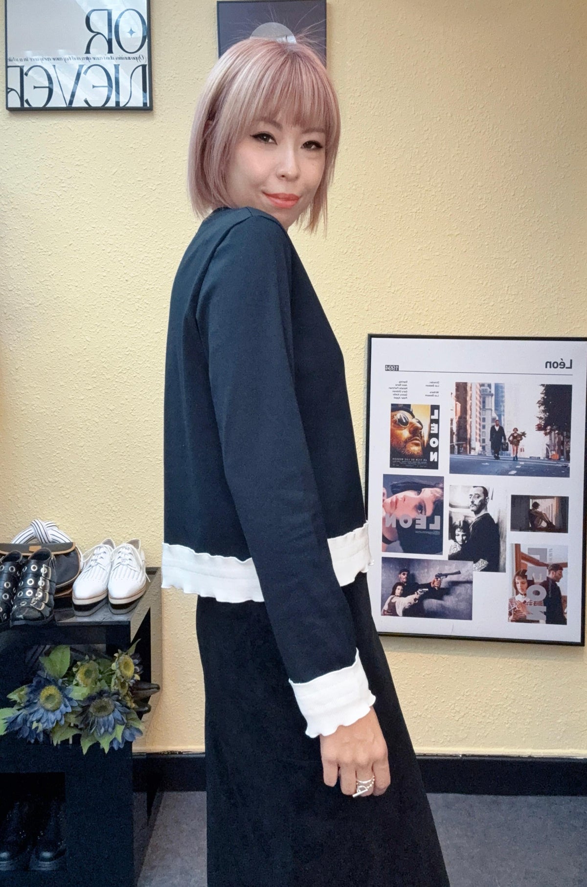 Ruffle hem tee #00868