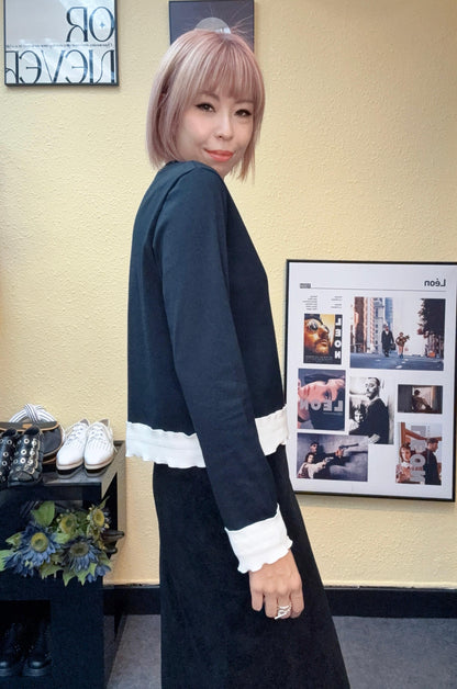 Ruffle hem tee #00868