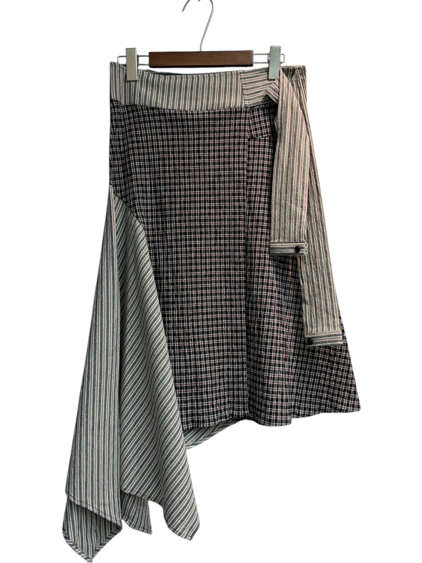 Checked tank x skirt set #00591