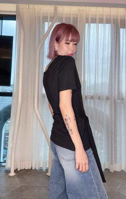 Tie waist tee #00815
