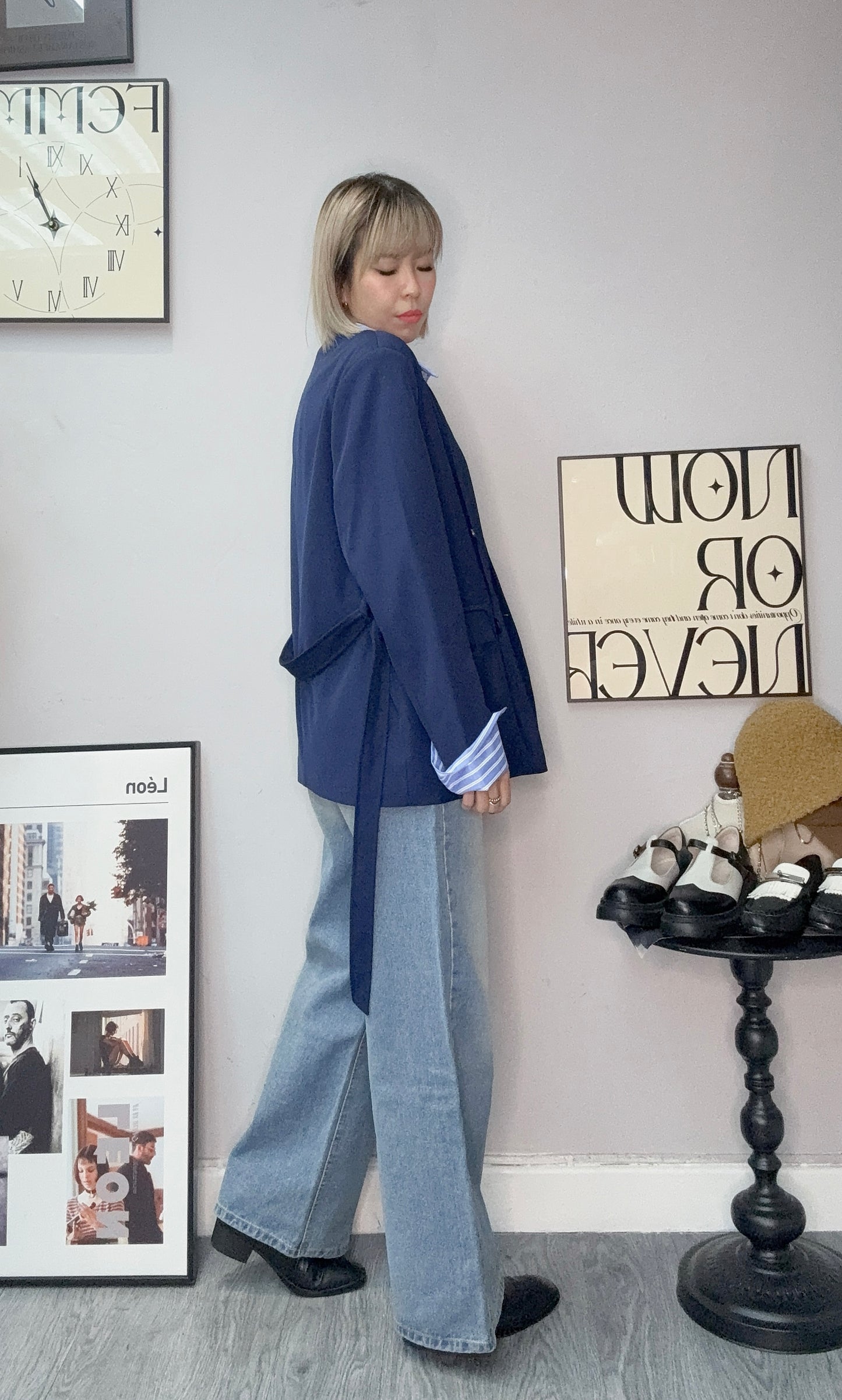 (26SS)(-30% off)fake two pieces strip inner Blazer #00300