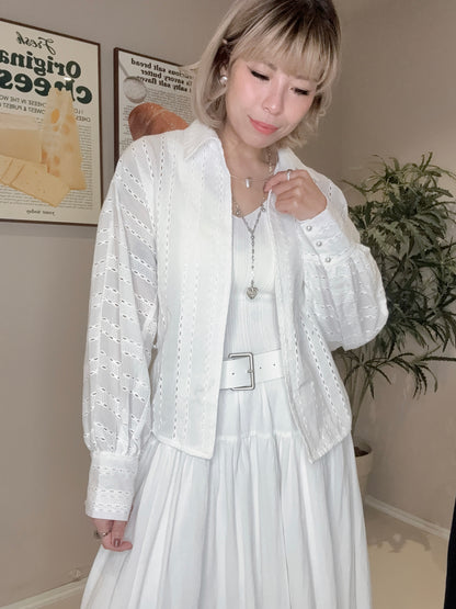 (🏷️-30%）Embroidery cutting shirt #00370