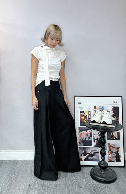 Lace waist trousers