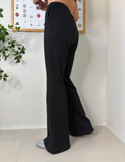 (Promotion-20%) mask texture slim flare pants #00671