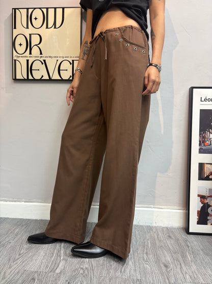 Eyelet waist pants #00716