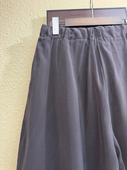 Front tie full elastic silky pants #01041