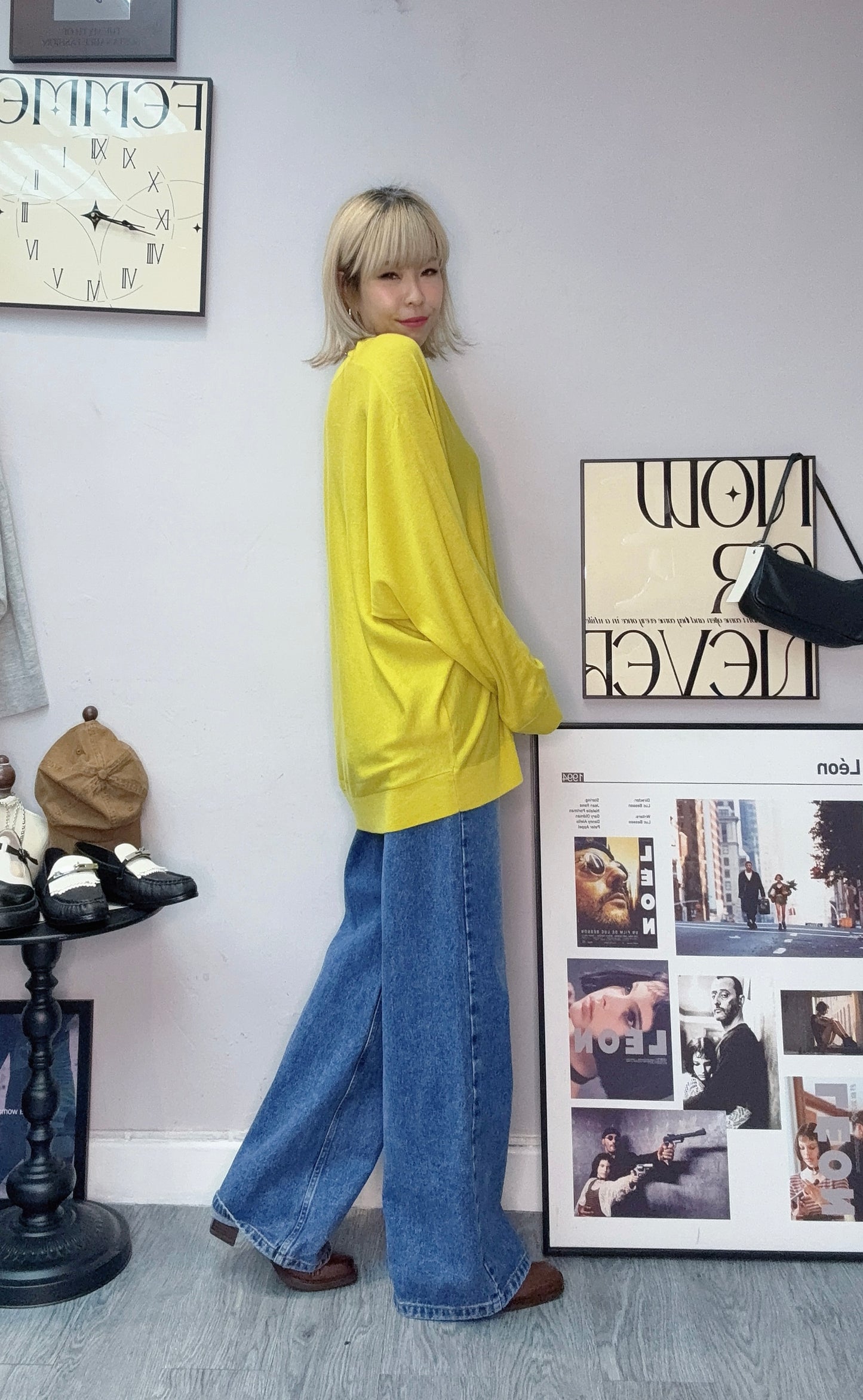 V neck loose knit #00230