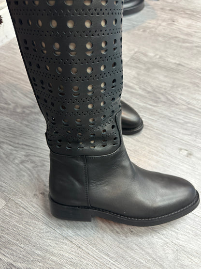Calf leather boot