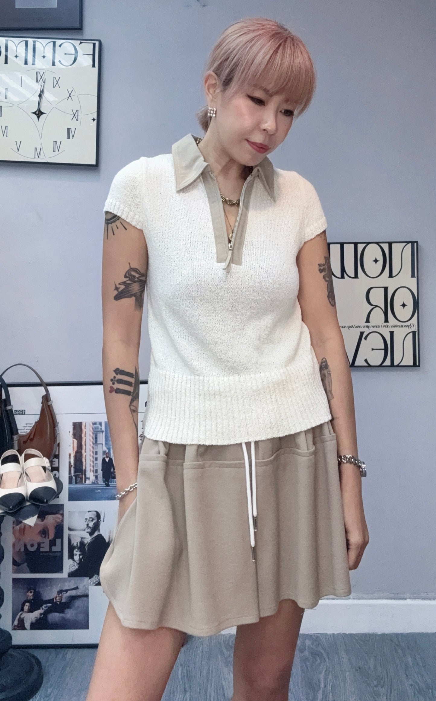 (-30%)Crew polo knit