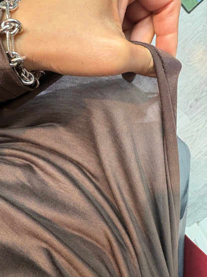 Back mesh plain tee #00409