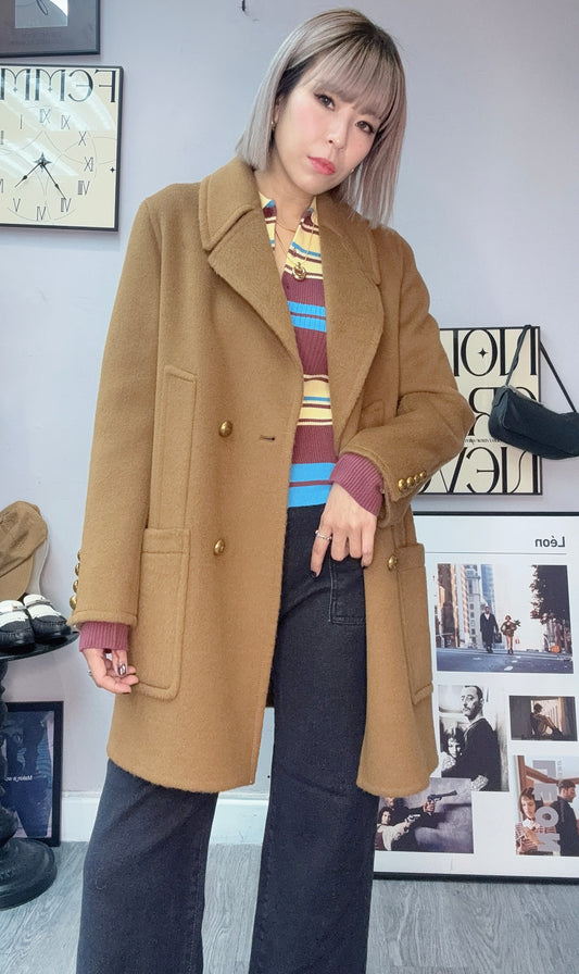 (-30%off)Gold buttons wool X cashmere jacket #00251