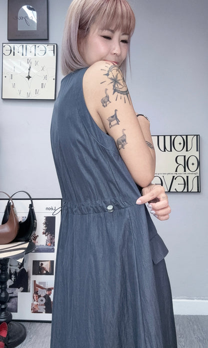 *Special*Back drawstring one piece #00817