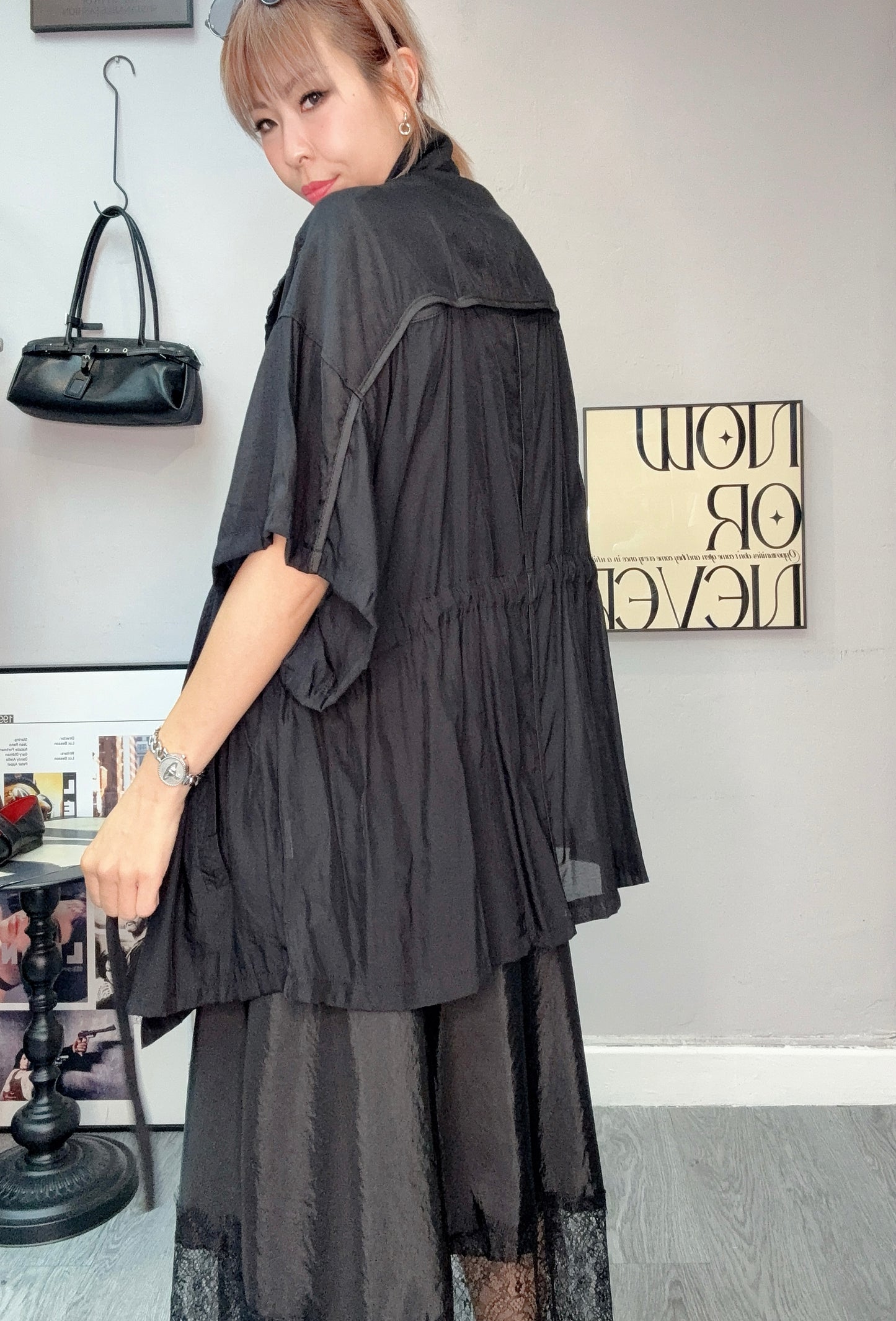 Short sleeves loose windbreaker #00633