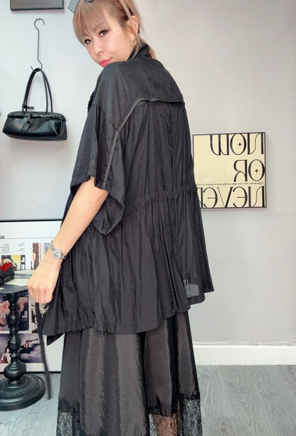Short sleeves loose windbreaker #00633