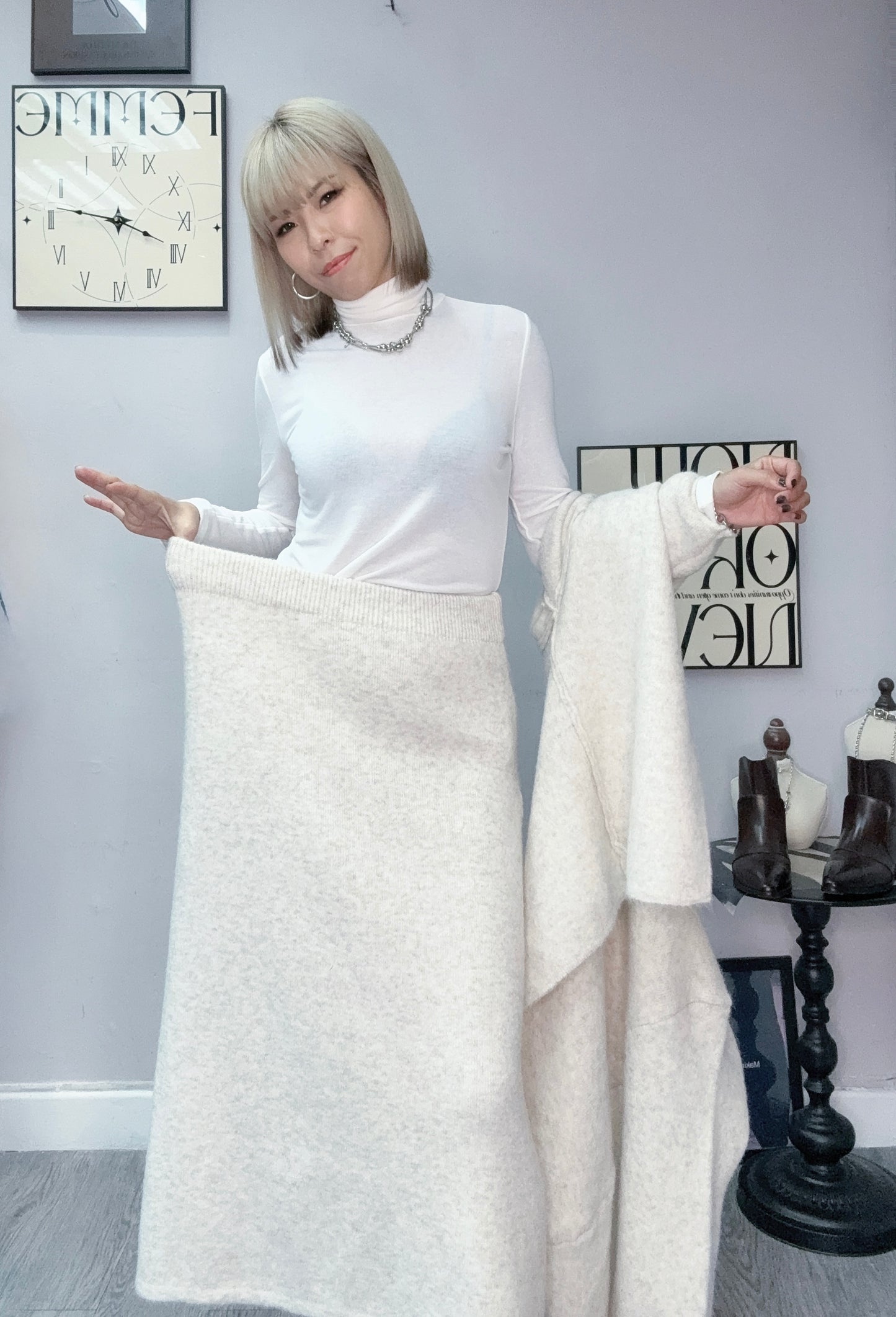 Wool X linen set #00141 (made in Italy)