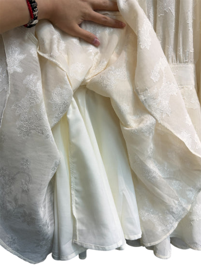 Front tie chiffon floral short one piece #00051