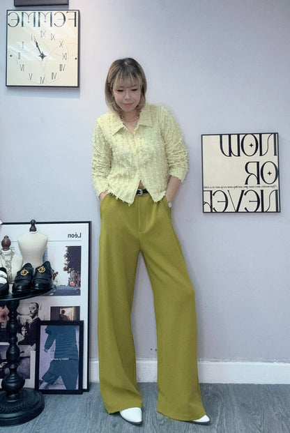 So so shirt collar cardigan #00385